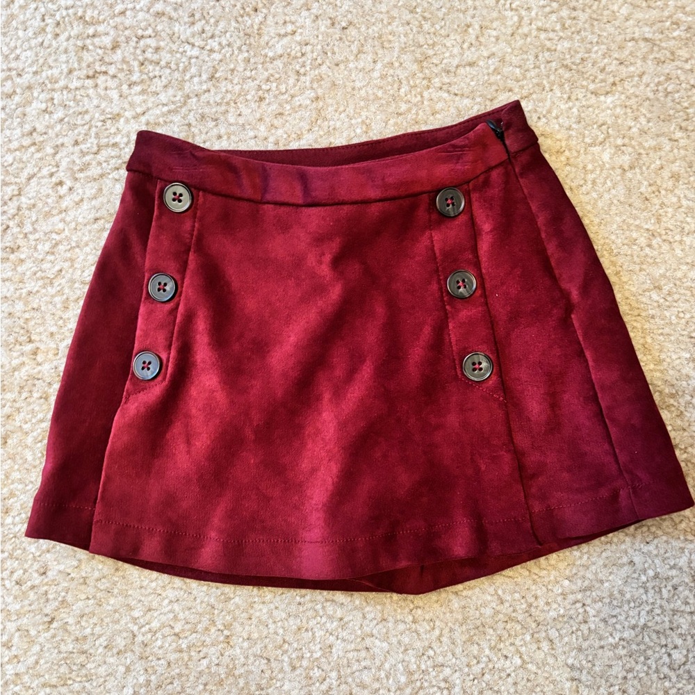 Girls Zara Burgundy Skort Size 4/5